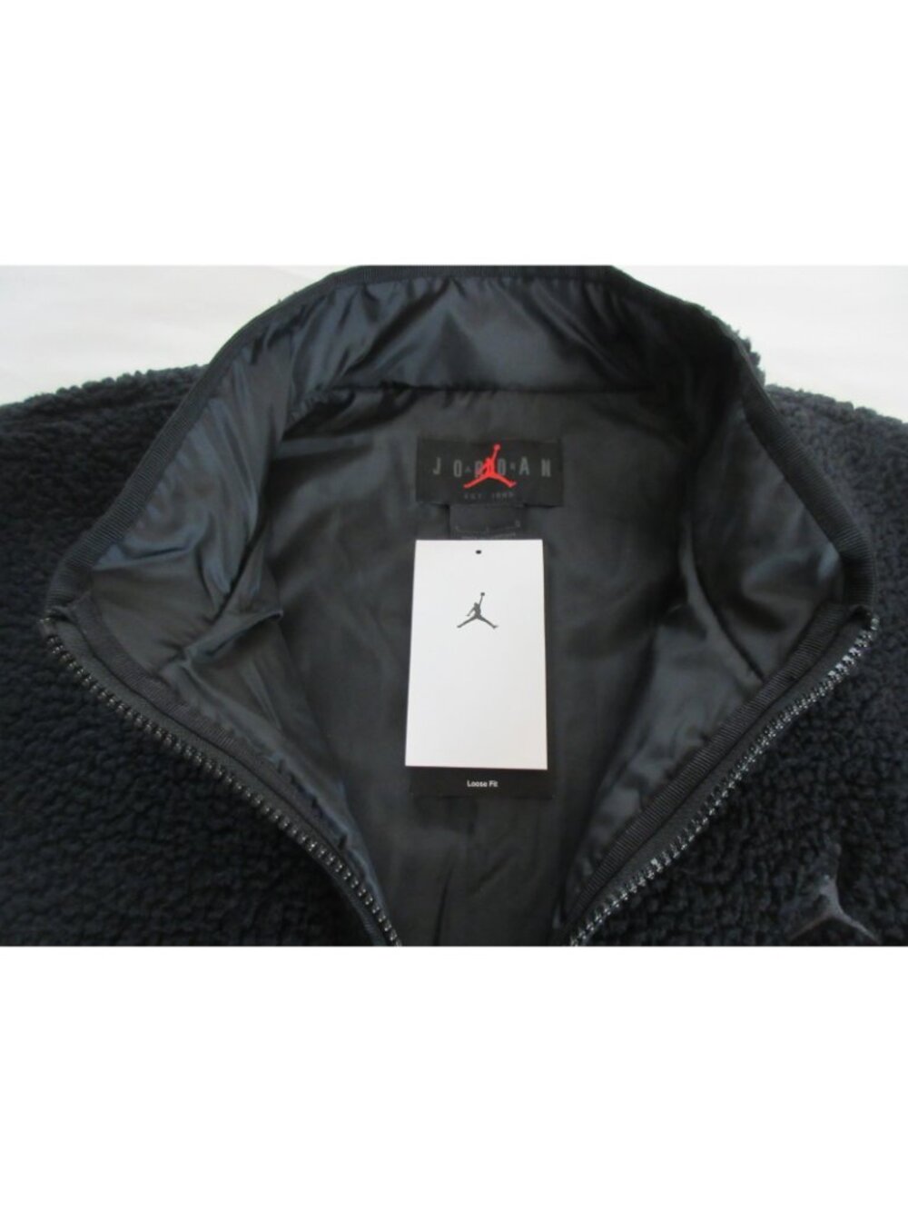 Jordan Men's Flight High Pile Fleece Full Zipper Jacket Black Size Large NWT - Picture 4 of 8